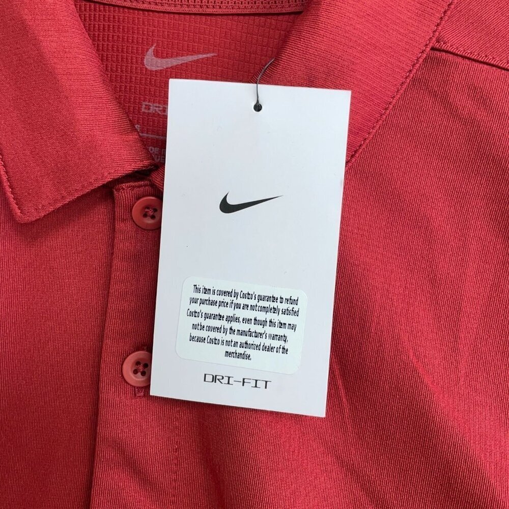 Nike Men's S Red Dri-Fit Golf Polo Shirt Moisture-Wicking Lightweight N0626 - Picture 6 of 9